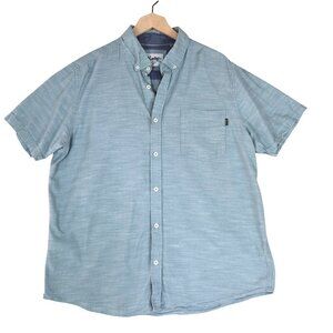 Hurley Blue Button Down Shirt XL Surfcore Casual Beachy